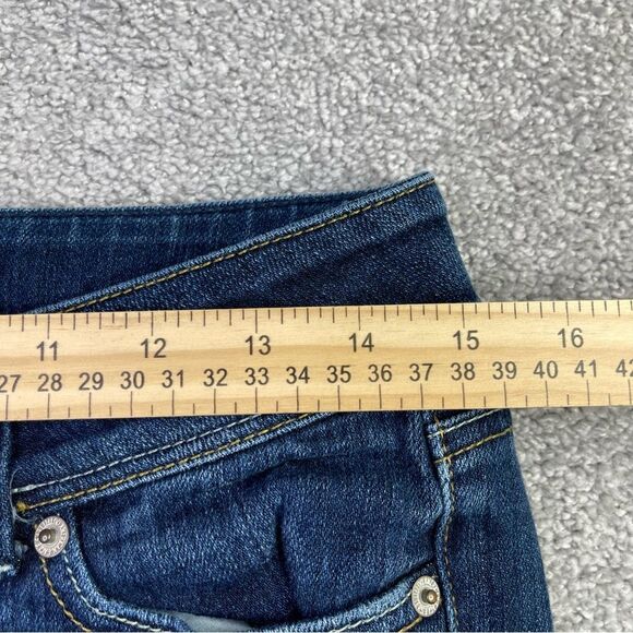 American Eagle Jeans Women's 4 Blue Slim Boot Low Rise Dark Denim Vintage - Picture 8 of 12